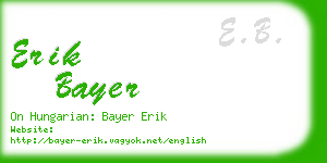 erik bayer business card